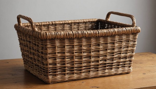 Panier osier rectangulaire : l'alliance parfaite du style et du rangement